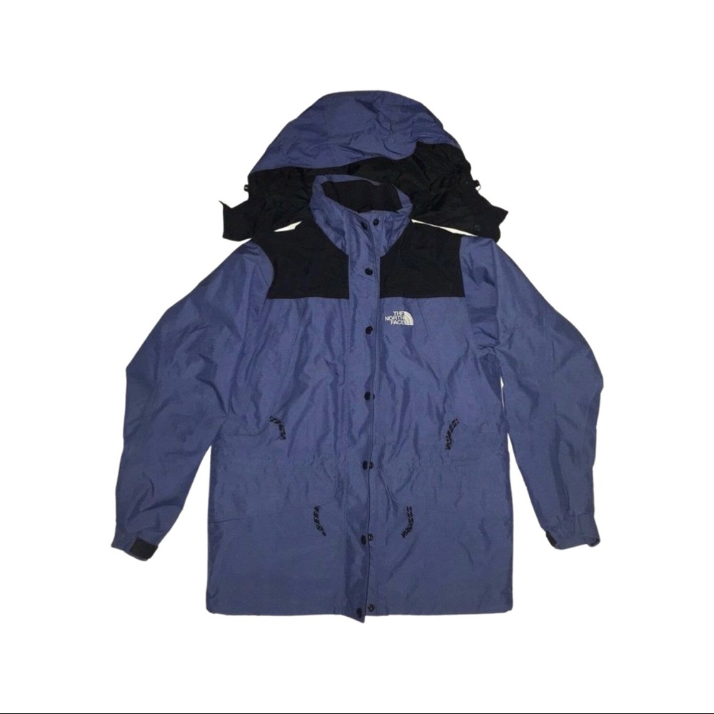 VTG The North Face Gore-Tex BLUE Mountain Guide Jacket Women M RARE